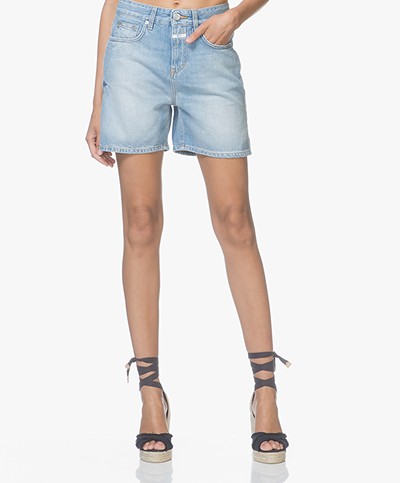 Closed Lucy High Waist Denim Shorts - Washed Light Blue 