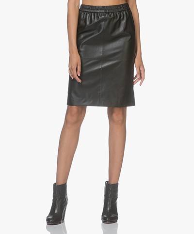 Filippa K Agnes Leather Skirt - Black