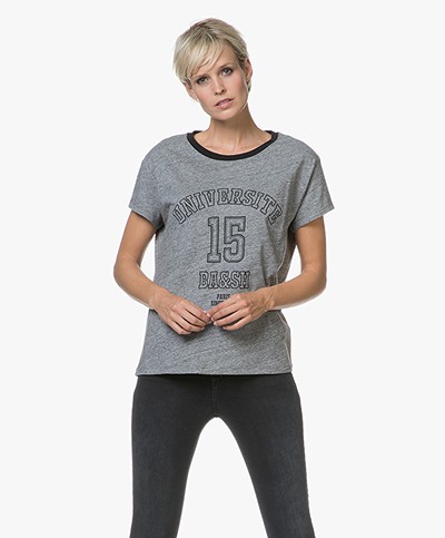 ba&sh Thale University T-shirt in Cotton - Grey