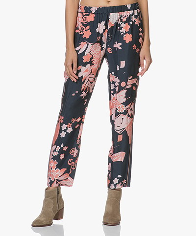 Closed Blanch Floral Pants - Dark Night
