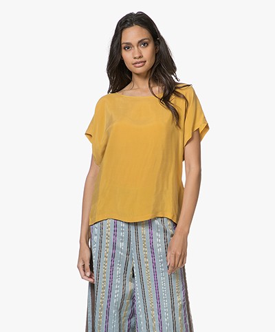 Drykorn Somia Cupro Blouse - Yellow 
