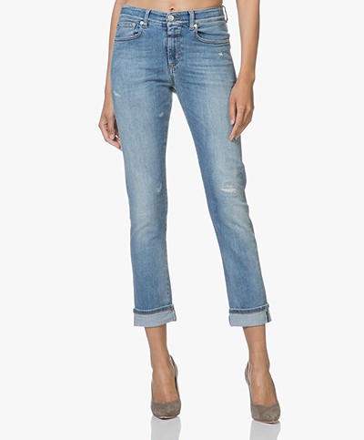 Closed Britney Cropped Jeans - Blue Repaired