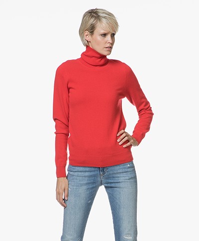 Repeat Cashmere Fine Knitted Turtleneck Pullover - Red