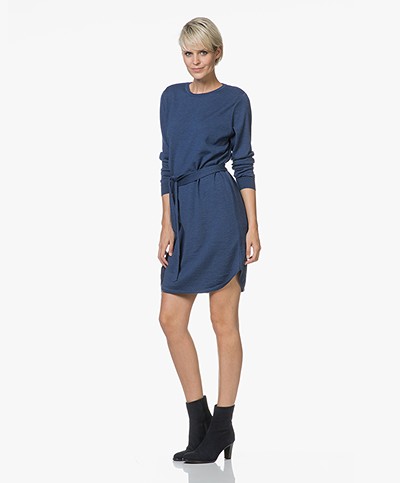Sibin/Linnebjerg Juliette Sweater Dress with Optional Turtleneck Collar - Clear blue