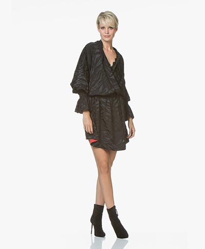 Zadig & Voltaire Riri Jacquard Tigre Silk Dress - Black