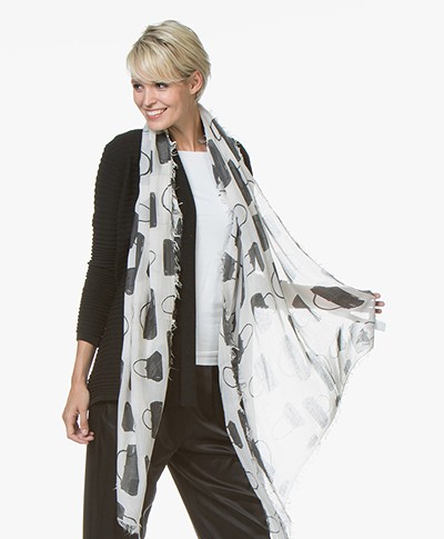 Belluna Plus Modal Sjaal met Print - Corda