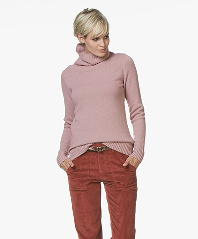 Belluna Robin Fine Knit Sweater with Cashmere - Old Pink