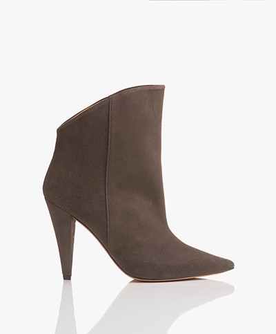 IRO Amy Suede Leather Ankle Boots - Clay