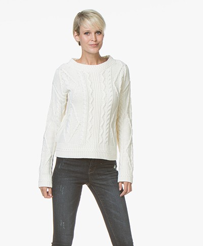 Josephine & Co Joris Cable Knit Pullover - Off-white