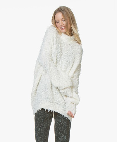 BOSS Ihelena Oversized Sweater - Open White