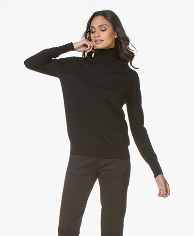 Filippa K Merino Roller Neck Sweater - Zwart