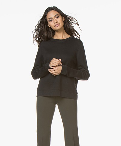 Drykorn Mairina Sweatshirt met Striksluiting - Zwart