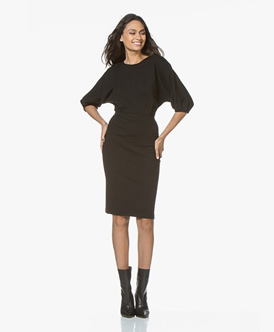 Filippa K Volume Sleeve Wool Dress - Black