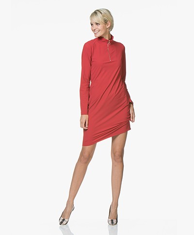 Josephine & Co Rudie Jersey Zip Dress - Red