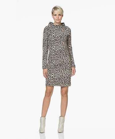Josephine & Co Joyce Leopard Jacquard Dress - Beige/Brown/Black