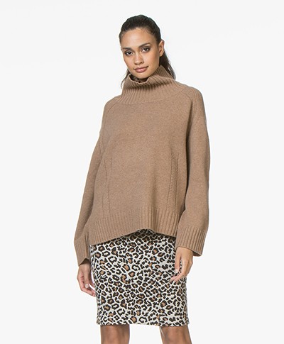 By Malene Birger Aleya Oversized Turtleneck Sweater - Jungle