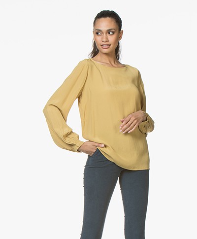 BY-BAR Goods Crepe Blouse - Mustard