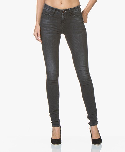 Denham Spray Super Tight Fit Jeans - Washed Black
