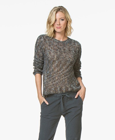indi & cold Multicolored Knitted Sweater - Plomo
