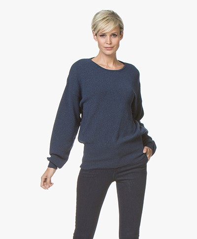 Sibin/Linnebjerg Agnes Sweater with Cashmere - Navy