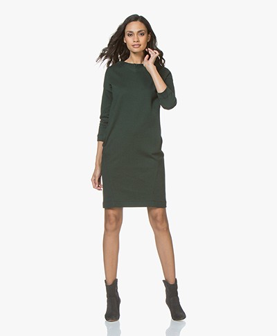 BY-BAR Jikke Tweed Look Sweater Dress - Dark Green