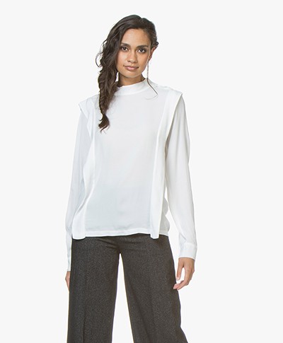 BY-BAR Mona Crepe Viscose Blouse - Off-white