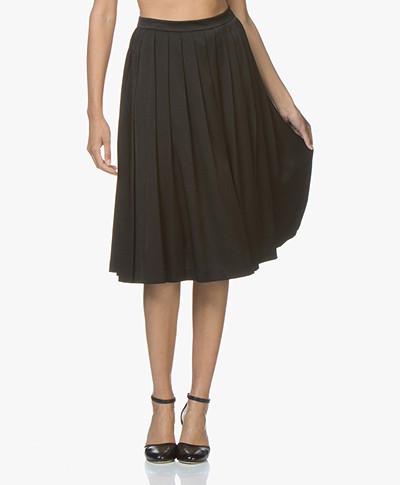 Filippa K Pleated Midi Skirt - Black