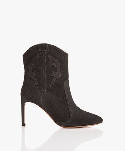 ba&sh Caitlin Suede Ankle Boots - Grey