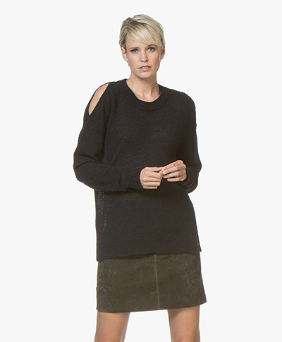 Drykorn Florence Cold-shoulder Sweater - Black