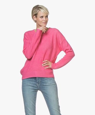 Majestic Filatures Cashmere Garment-Dye Sweater - New Pink