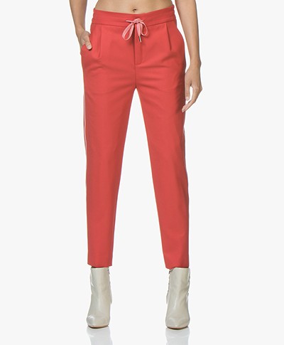 Drykorn Level Loose-fit Cropped Broek - Rood 