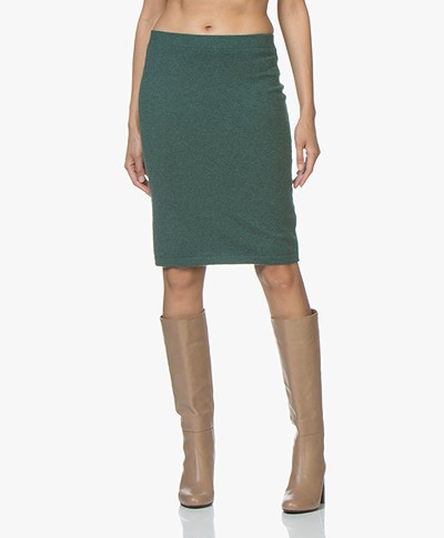 Repeat Cashmere Knitted Skirt - Forest