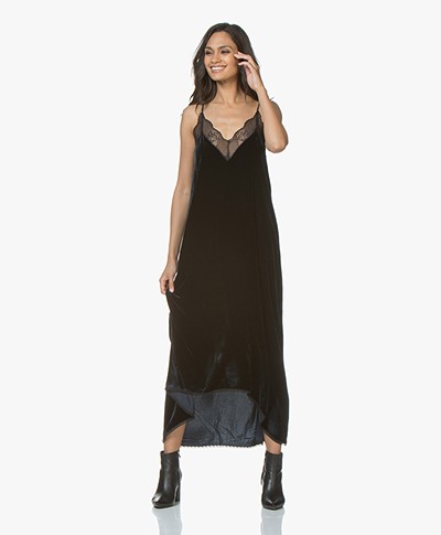 Zadig & Voltaire Risty Long Dress in Velours - Ink