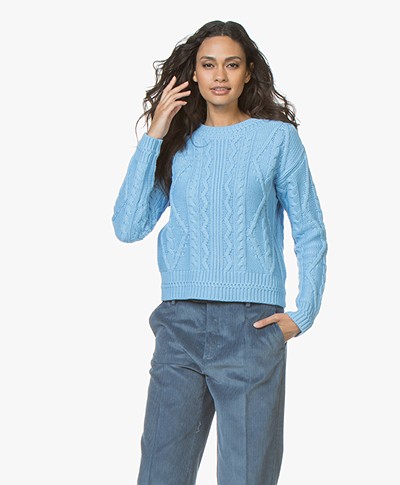 Josephine & Co Joris Cable Knit Pullover - Blue