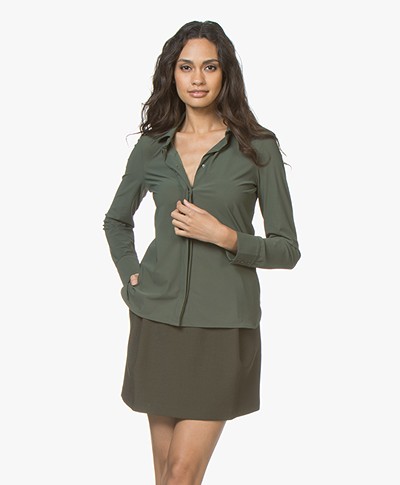 Josephine & Co Rolf Travel Jersey Blouse - Army
