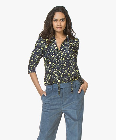 Zadig & Voltaire Touch Print Viscose Blouse - Marine