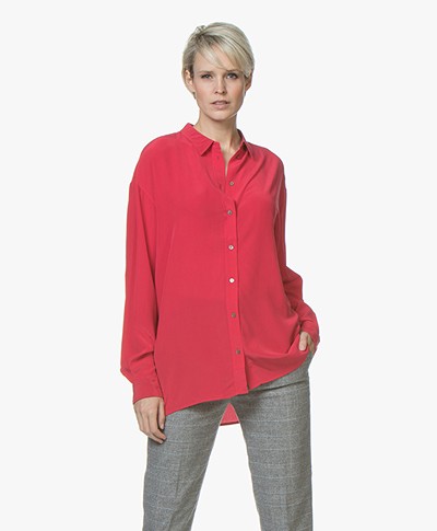 BOSS Ecluni Silk Blouse - Bright Red