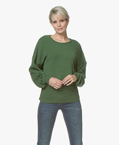 Sibin/Linnebjerg Agnes Sweater with Cashmere - Clear Green