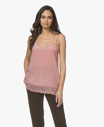 Repeat Silk and Lace Camisole - Dusty Rose