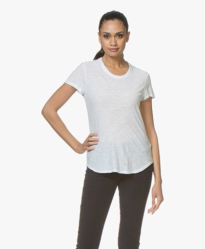 james perse sheer slub crew neck tee