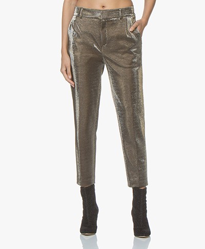 Drykorn Find Lurex Jersey Pants - Taupe