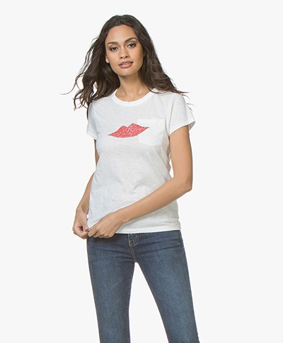 Rag & Bone Lips T-shirt - Chalk