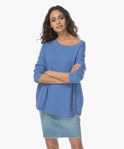 Repeat Pullover in Cashmere and Silk - Blue 