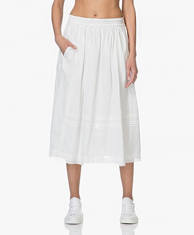 Zadig & Voltaire Jett Voile and Lace Midi Skirt - White 