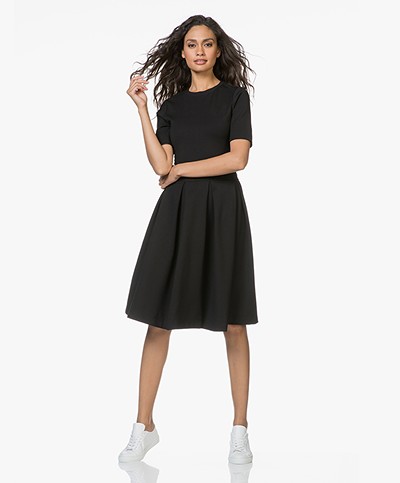 Filippa K Full Skirt Jersey Jurk - Zwart