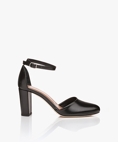 Filippa K Lauren Leather Sandals with Heels - Black