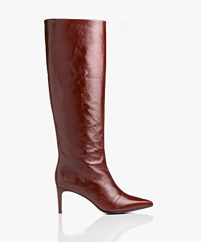 Rag & Bone Beha Knee-high Leather Boots - Mahogany