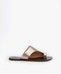 ATP Atelier Rosa Leather Slipper Sandals - Toffee Metallic