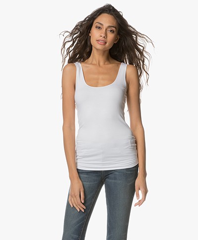 Majestic Soft Touch Jersey Tank Top - White