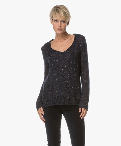 Indi & Cold Knitted Pullover with Lurex Yarns - Marino 
